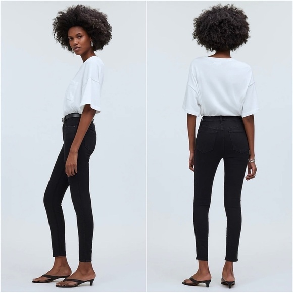 Madewell Jeans 10" High-Rise Skinny Stretch Black 25 NWT New - Picture 2 of 12